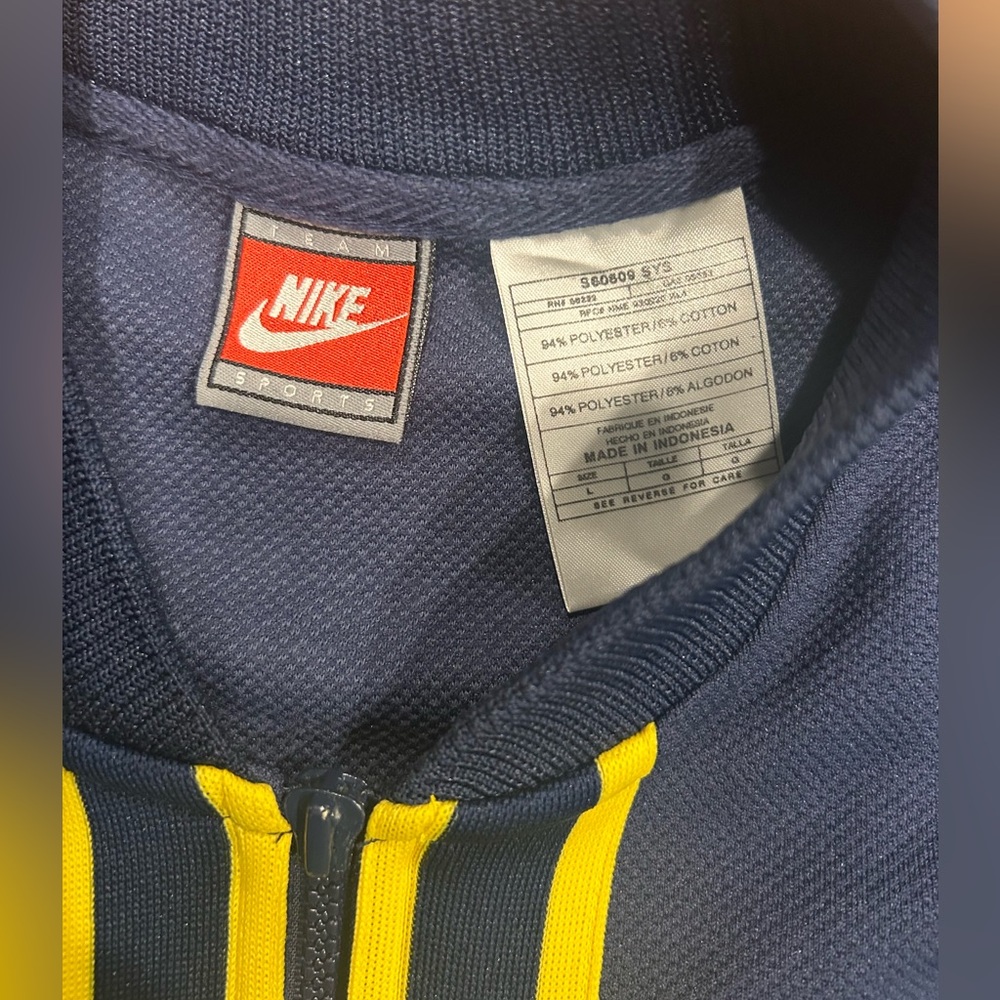Nike University of Michigan Full Zip Knit Vintage Y2K Warm up Jacket Men’s Large - Picture 9 of 9